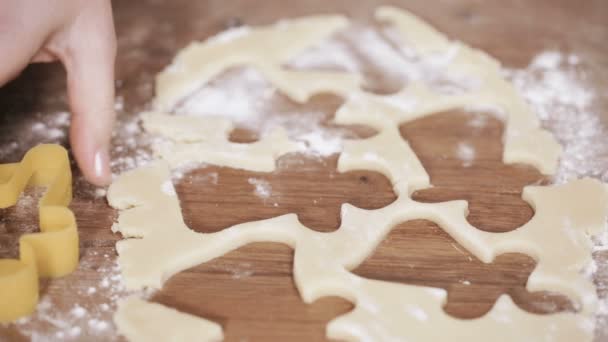 Schritt Für Schritt Weihnachtsbacken Zuckerplätzchen Backen Weihnachten — Stockvideo