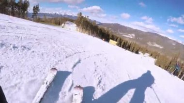 Colorado, ABD-ö. 2 Aralık 2017. POV bir bakış açısı. Kayak Colorado Rockies erken kayak sezonu