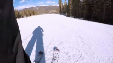 Colorado, ABD-ö. 2 Aralık 2017. POV bir bakış açısı. Kayak Colorado Rockies erken kayak sezonu