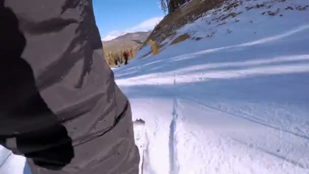 Colorado Stany Zjednoczone Ameryki Grudnia 2017 Pov Punktu Widzenia Narciarstwo — Wideo stockowe