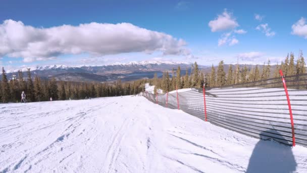 Colorado Stany Zjednoczone Ameryki Grudnia 2017 Pov Punktu Widzenia Narciarstwo — Wideo stockowe