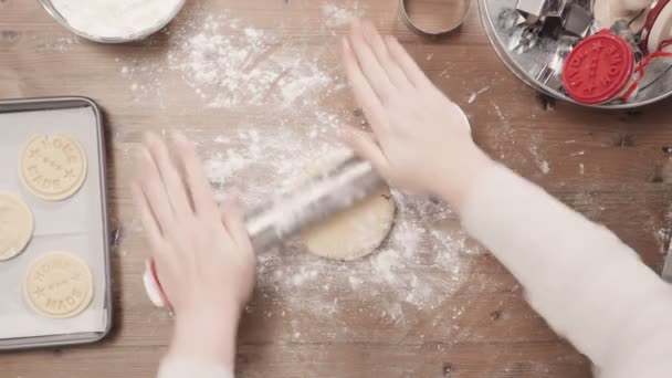 Krok Krokem Prázdnin Pečení Pečení Cukroví Vánoce — Stock video