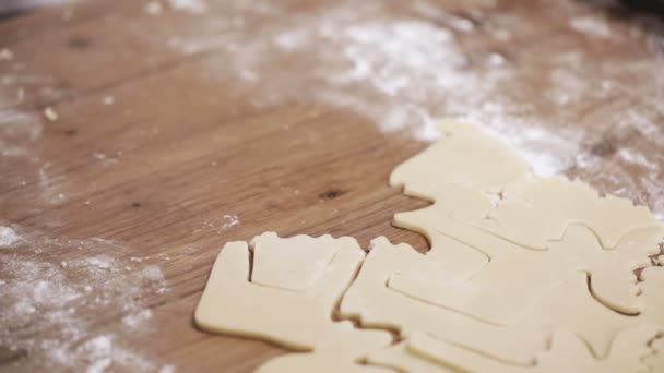 Passo Passo Cozimento Época Férias Biscoitos Açúcar Para Natal — Vídeo de Stock