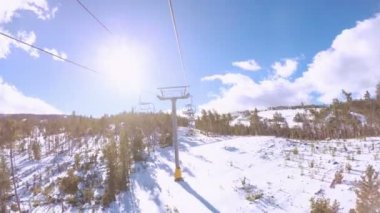 Colorado, ABD-ö. 2 Aralık 2017. POV bir bakış açısı. Kayak Colorado Rockies erken kayak sezonu.