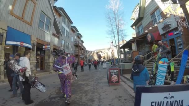 Colorado Abd Kasım 2017 Pov Bakış Açısı Keystone Kayak Köyü — Stok video