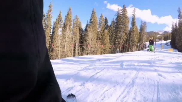 Colorado Abd Aralık 2017 Pov Bir Bakış Açısı Kayak Colorado — Stok video