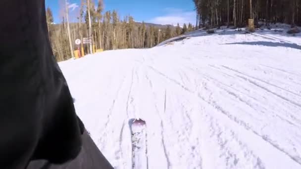 Colorado Usa Prosinec 2017 Pov Úhlu Pohledu Lyžování Colorado Rockies — Stock video