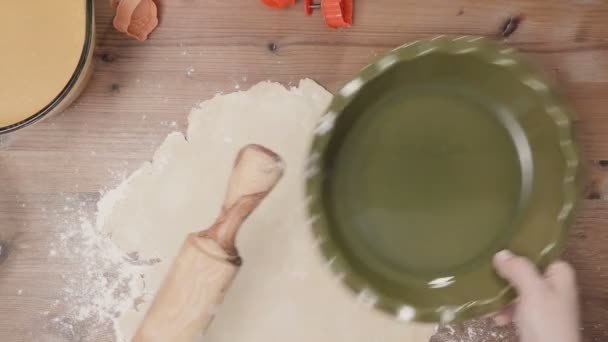 Stap Voor Stap Vakantieseizoen Bakken Suiker Koekjes Bakken Voor Kerstmis — Stockvideo