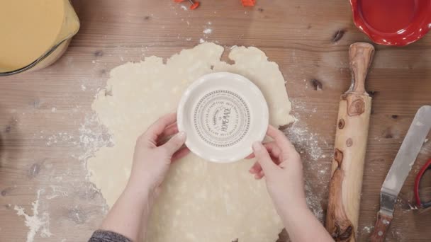 Stap Voor Stap Vakantieseizoen Bakken Suiker Koekjes Bakken Voor Kerstmis — Stockvideo