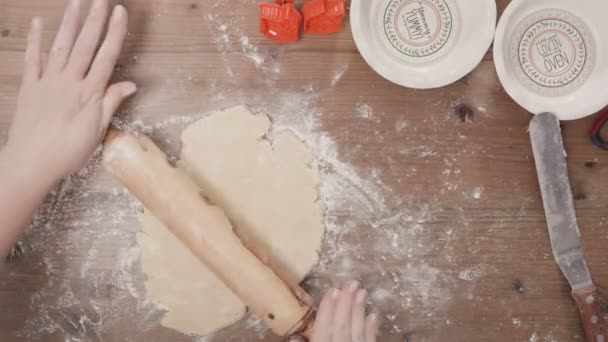 Passo Passo Cozimento Época Férias Biscoitos Açúcar Para Natal — Vídeo de Stock