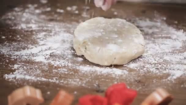 Passo Dopo Passo Cottura Stagione Festa Cuocere Biscotti Zucchero Natale — Video Stock