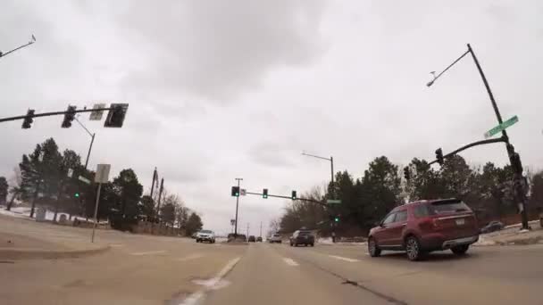Denver Colorado Usa März 2018 Pov Fahren Auf Asphaltierten Straßen — Stockvideo