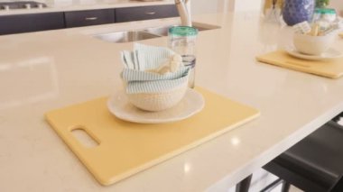 lüks evde modern bir mutfak