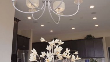 lüks evde modern yemek odası