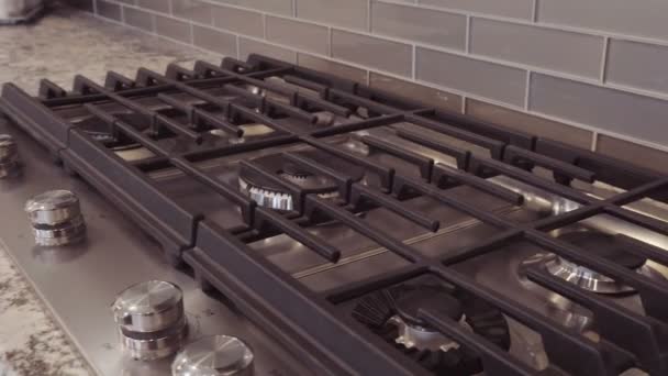 Cozinha Moderna Casa Luxo — Vídeo de Stock