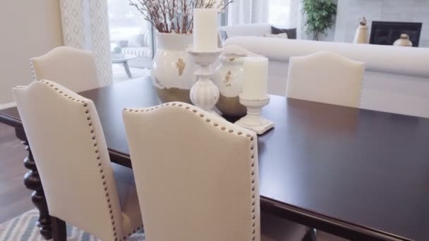 Moderner Speisesaal Luxus Haus — Stockvideo