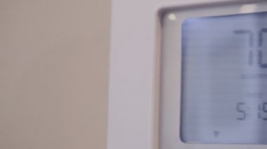 Termostat duvardaki modern tek Müstakil Ev