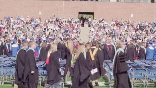 Denver Colorado Usa May 2018 Graduation Ceremony Cherry Creek High — Stock Video