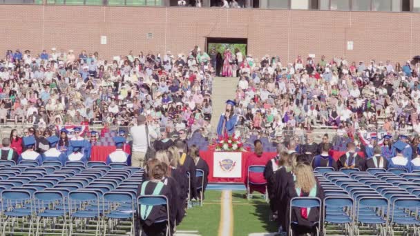 Denver Colorado Usa Maj 2018 Examensceremoni Cherry Creek High School — Stockvideo