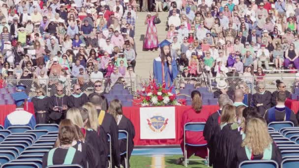 Denver Colorado Usa May 2018 Graduation Ceremony Cherry Creek High — Stock Video