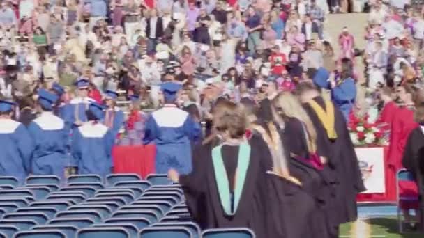 Denver Colorado Usa May 2018 Graduation Ceremony Cherry Creek High — Stock Video