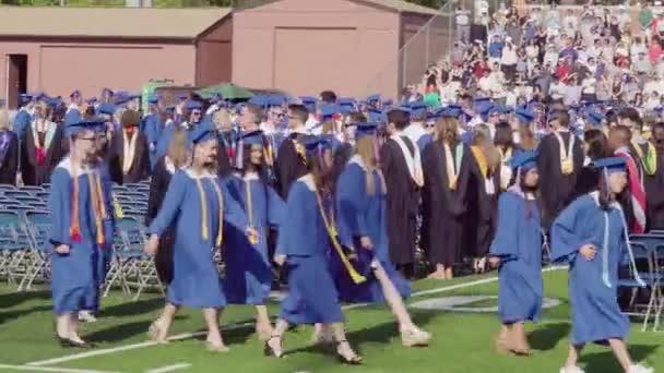 Denver Colorado Usa May 2018 Graduation Ceremony Cherry Creek High — Stock Video