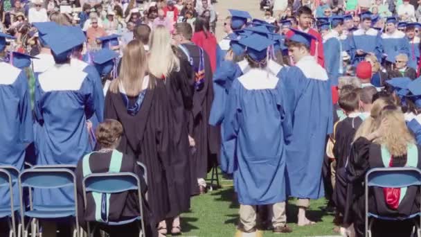 Denver Colorado Usa May 2018 Graduation Ceremony Cherry Creek High — Stock Video