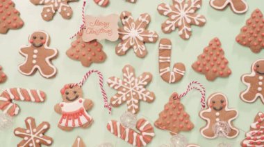 geleneksel ev yapımı gingerbread çerezleri yiyecek hediye olarak