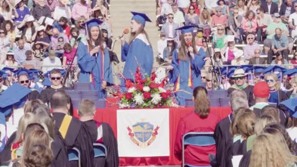 Denver Colorado Usa May 2018 Graduation Ceremony Cherry Creek High — Stock Video