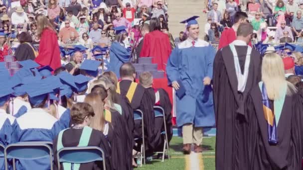 Denver Colorado Usa May 2018 Graduation Ceremony Cherry Creek High — Stock Video