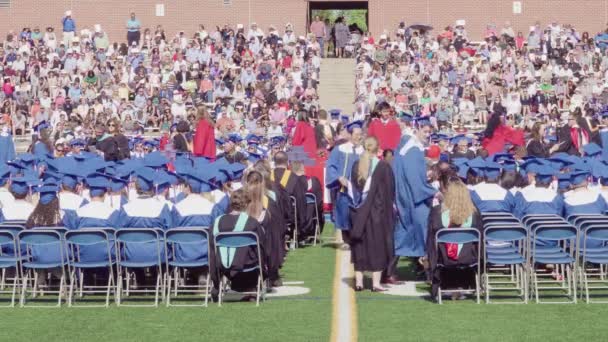 Denver Colorado Usa May 2018 Graduation Ceremony Cherry Creek High — Stock Video