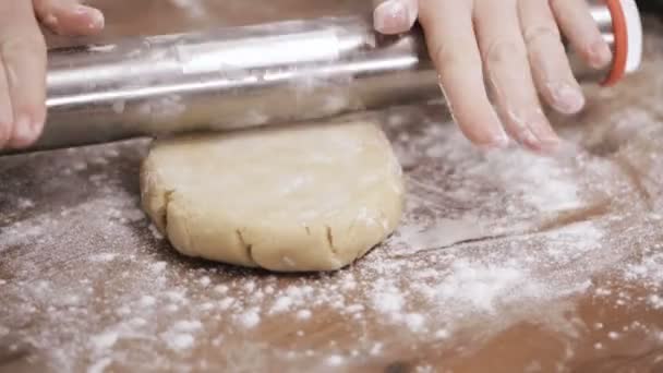 Passo Dopo Passo Cottura Stagione Festa Cuocere Biscotti Zucchero Natale — Video Stock