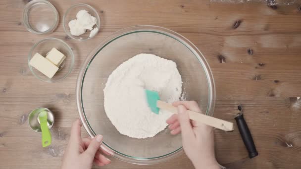 Schritt Für Schritt Weihnachtsbacken — Stockvideo