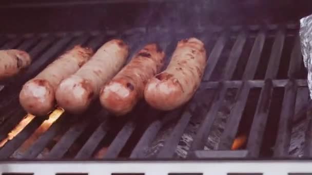 Varmkorv och bratwurst — Stockvideo