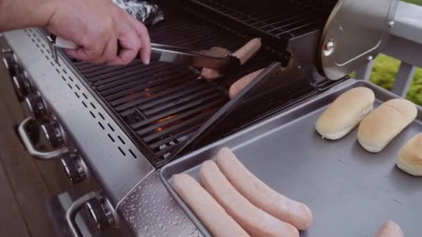 Hot Dogs und Bratwurst — Stockvideo