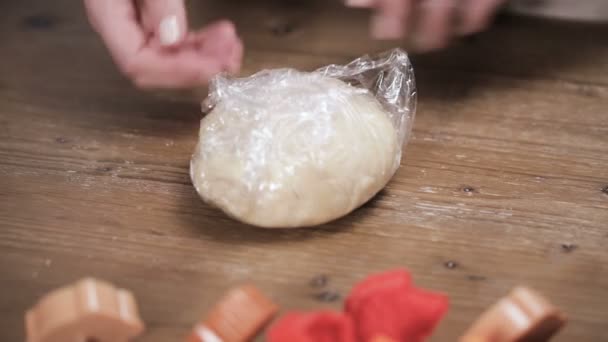 Schritt Für Schritt Weihnachtsbacken Zuckerplätzchen Backen Weihnachten — Stockvideo