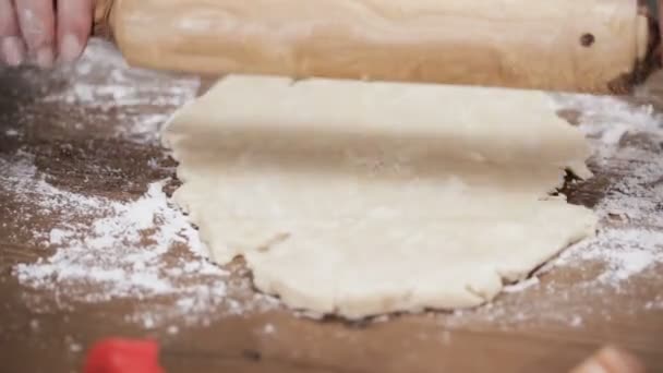 Paso Paso Horneado Temporada Navideña Hornear Galletas Azúcar Para Navidad — Vídeos de Stock