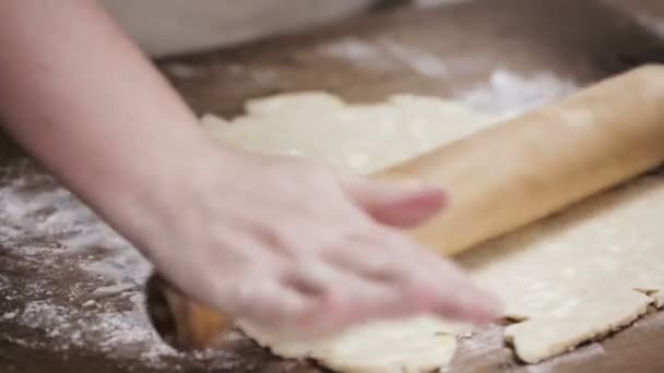 Paso Paso Horneado Temporada Navideña Hornear Galletas Azúcar Para Navidad — Vídeos de Stock