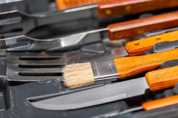 Conjunto Cozimento Simples Para Churrasco Caixa Plástico — Fotografia de Stock