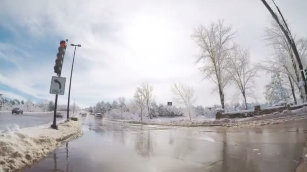 Denver Colorado Usa Mars 2018 Pov Körning Genom Businesspark Efter — Stockvideo