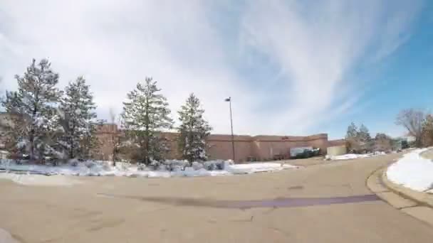 Denver Colorado Usa März 2018 Zeitraffer Auto Fährt Parkhaus Von — Stockvideo