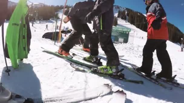 Colorado Stany Zjednoczone Ameryki Grudnia 2017 Pov Punktu Widzenia Narciarstwo — Wideo stockowe