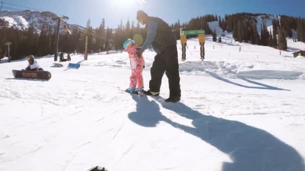 Colorado Eua Dezembro 2017 Ponto Vista Pov Esqui Colorado Rockies — Vídeo de Stock