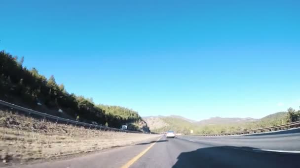 Denver Colorado Estados Unidos Enero 2018 Pov Driving Interstate Highway — Vídeo de stock