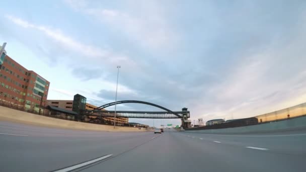 Denver Colorado Eua Janeiro 2018 Pov Driving Interstate Highway I70 — Vídeo de Stock