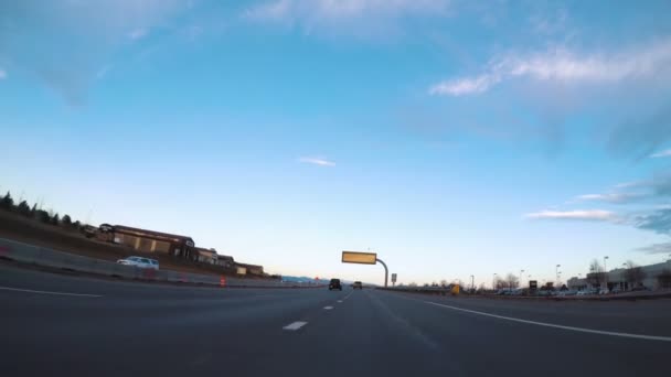 Denver Colorado Estados Unidos Enero 2018 Pov Driving Interstate Highway — Vídeo de stock