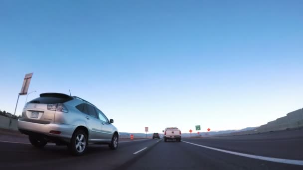 Denver Colorado Estados Unidos Enero 2018 Pov Driving Interstate Highway — Vídeos de Stock