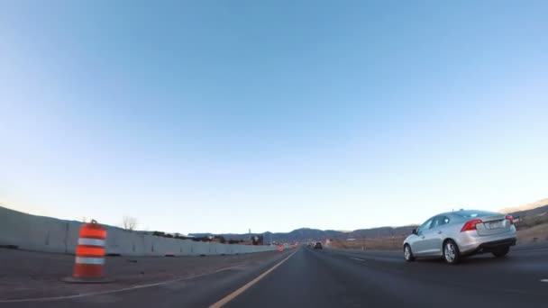 Денвер Колорадо Сша Января 2018 Pov Driving Interstate Highway I70 — стоковое видео