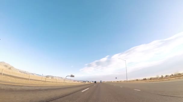 Denver Colorado Usa Januari 2018 Pov Körning Interstate Highway I70 — Stockvideo