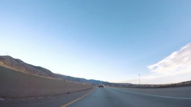 Denver, Colorado, ABD-7 Ocak, 2018-Pov-sürüş Eyaletlerarası Otoban I70 